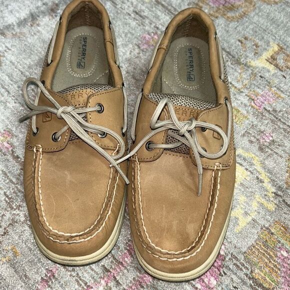 Sperry top sider brown leather sz 8 - Picture 1 of 4
